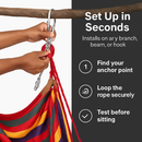 Hammock Hanging Chair Canvas Porch Swing for Patio by LJGDeals