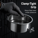 Dog Bowl with Clamp Holder for Cages and Enclosures by LJGDeals