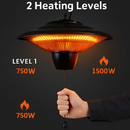 Hanging Patio Heater for Outdoor Use – 1500W by LJGDeals