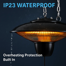 Hanging Patio Heater for Outdoor Use – 1500W by LJGDeals