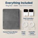 Queen Size Fleece Heated Blanket with Dual Controls by LJGDeals