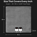 Queen Size Fleece Heated Blanket with Dual Controls by LJGDeals