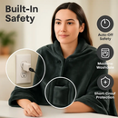 USB Heated Blanket Shawl Wrap with Zipper by LJGDeals