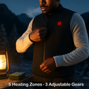 Heat Jacket Vest with 5 Heating Zones for Winter Comfort by LJGDeals
