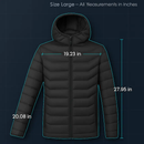 Heated Jacket - Lightweight Hooded Coat for Winter Warmth by LJGDeals