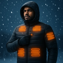 Heated Jacket - Lightweight Hooded Coat for Winter Warmth by LJGDeals