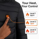 Heated Jacket - Lightweight Hooded Coat for Winter Warmth by LJGDeals