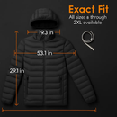 Heated Jacket - Lightweight Hooded Coat for Winter Warmth by LJGDeals