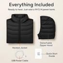 Heated Jacket - Lightweight Hooded Coat for Winter Warmth by LJGDeals