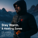 Heated Jacket - Lightweight Hooded Coat for Winter Warmth by LJGDeals
