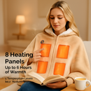 Wearable Heated Throw Blanket Double-Sided Flannel Portable Electric Heating Hoodie For Women Men Machine Washable 3 Heating Levels Battery Operated by LJGDeals