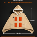 Wearable Heated Throw Blanket Double-Sided Flannel Portable Electric Heating Hoodie For Women Men Machine Washable 3 Heating Levels Battery Operated by LJGDeals