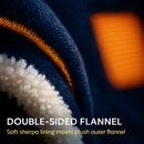 Wearable Heated Throw Blanket Double-Sided Flannel Portable Electric Heating Hoodie For Women Men Machine Washable 3 Heating Levels Battery Operated by LJGDeals