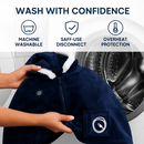 Wearable Heated Throw Blanket Double-Sided Flannel Portable Electric Heating Hoodie For Women Men Machine Washable 3 Heating Levels Battery Operated by LJGDeals