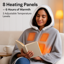 Wearable Heated Throw Blanket Double-Sided Flannel Portable Electric Heating Hoodie For Women Men Machine Washable 3 Heating Levels Battery Operated by LJGDeals