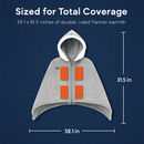Wearable Heated Throw Blanket Double-Sided Flannel Portable Electric Heating Hoodie For Women Men Machine Washable 3 Heating Levels Battery Operated by LJGDeals