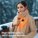 Electric Heated Scarf for Winter Warmth & Comfort by LJGDeals