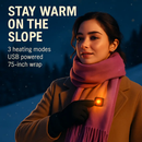 Electric Heated Scarf for Winter Warmth & Comfort by LJGDeals