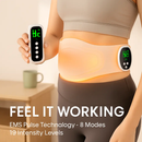 EMS Lower Back Massager Heating Pad Cordless Heating Pad for Back Belly Waist with Remote Magnetic Host 8 Modes 19 Intensity Levels 3 Heating Levels by LJGDeals