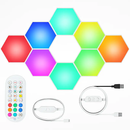 Hexagon Light Panels RGBW - 8-Piece Wall Lamps Kit by LJGDeals