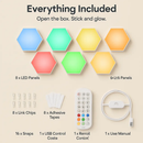 Hexagon Light Panels RGBW - 8-Piece Wall Lamps Kit by LJGDeals