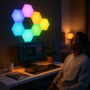 Hexagon Light Panels RGBW - 8-Piece Wall Lamps Kit by LJGDeals