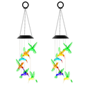 Solar Hummingbird Wind Chime Color Changing by LJGDeals