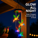 Solar Hummingbird Wind Chime Color Changing by LJGDeals