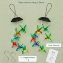 Solar Hummingbird Wind Chime Color Changing by LJGDeals