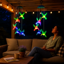 Solar Hummingbird Wind Chime Color Changing by LJGDeals