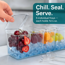 Ice Chilled Condiment Caddy with 5 Trays and Lids by LJGDeals