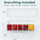 Ice Chilled Condiment Caddy with 5 Trays and Lids by LJGDeals