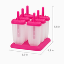Popsicle Molds 6-Cavity Reusable Ice Pop Maker by LJGDeals