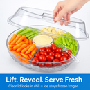 Fruit Ice Serving Tray with Four Compartments by LJGDeals