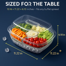 Fruit Ice Serving Tray with Four Compartments by LJGDeals