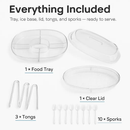 Fruit Ice Serving Tray with Four Compartments by LJGDeals