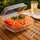 Fruit Ice Serving Tray with Four Compartments by LJGDeals