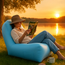 Inflatable Lounger Air Sofa Chair Couch w/ Portable Organizing Bag Waterproof Anti-Leaking for Backyard Lakeside Beach Traveling Camping Picnics by LJGDeals