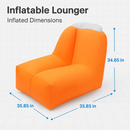 Inflatable Lounger Air Sofa Chair Couch w/ Portable Organizing Bag Waterproof Anti-Leaking for Backyard Lakeside Beach Traveling Camping Picnics by LJGDeals