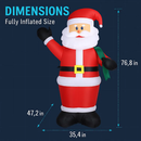 Inflatable Giant Santa Claus with LED Lights 6.4ft by LJGDeals