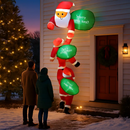 8FT Climbing Inflatable Santa Claus with Light Hanging Blow Up Christmas Inflatable Indoor Outdoor Christmas Decorations 3 Santa Claus 3 Merry Christm by LJGDeals