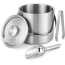 Double-Wall Stainless Steel Ice Bucket for Parties by LJGDeals
