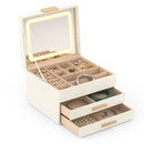 Jewelry Box with LED Mirror Organizer for Accessories by LJGDeals