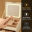 Jewelry Box with LED Mirror Organizer for Accessories by LJGDeals