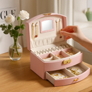 2-Layer Jewelry Box for Rings, Earrings, Necklaces by LJGDeals