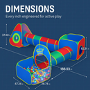 Kids Ball Pit Tents Pop Up Playhouse with Tunnels by LJGDeals
