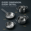 Stainless Steel Cookware Set for Induction Stovetops by LJGDeals