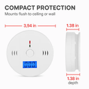 Battery Operated CO Alarm for Home Safety and Alert System by LJGDeals