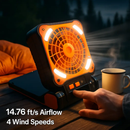 Solar Camping Fan with Lantern - USB & Solar Power by LJGDeals