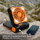 Solar Camping Fan with Lantern - USB & Solar Power by LJGDeals